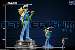 1/20 & 1/8 & 1/4 Scale World Zukan Ash Ketchum & Pikachu - Pokemon Resin Statue - MG Studios