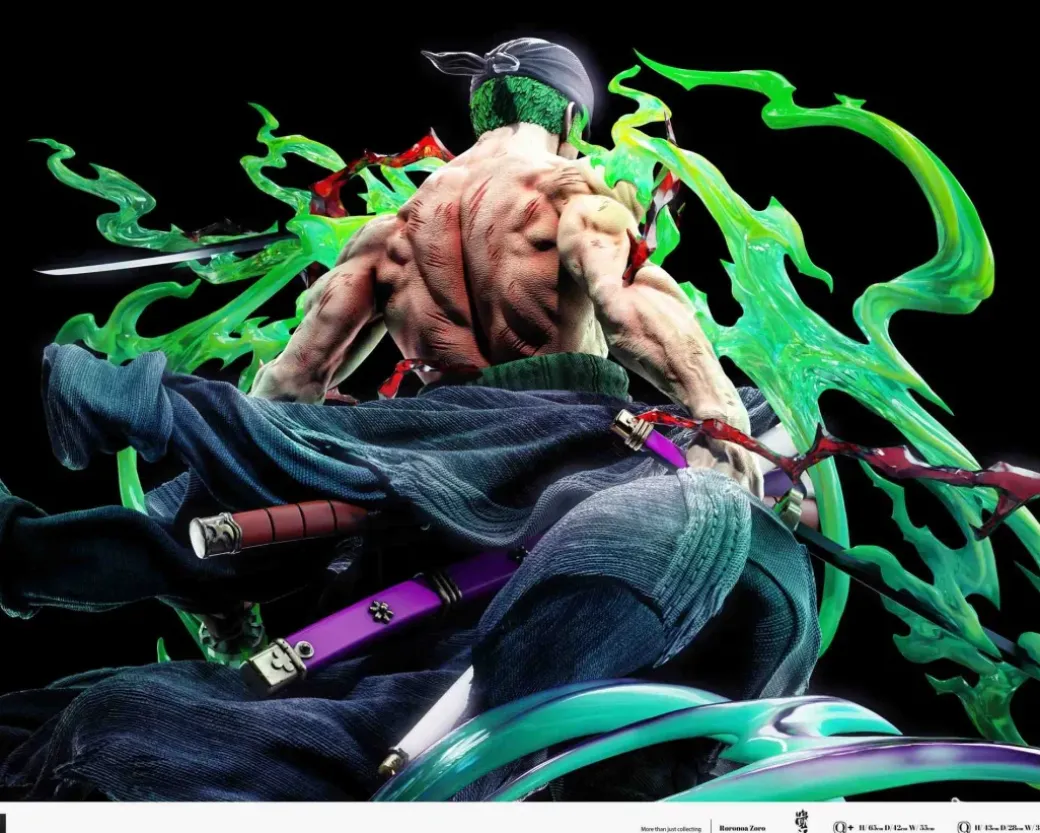 1/6 & 1/4 Scale Awakened Roronoa Zoro with LED - ONE PIECE Resin Statue - LAST SLEEP Studios
