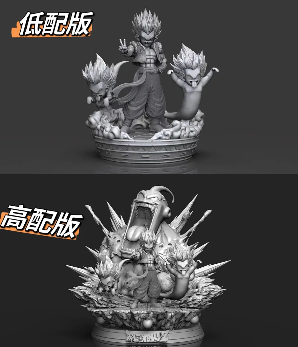1/6 & 1/4 Scale Gotenks & Majin Buu - Dragon Ball Resin Statue - Two Percent Studio