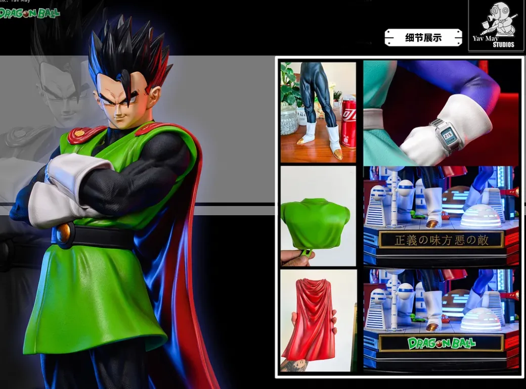1/4 & 1/6 Scale Great Saiyaman Suit Son Gohan & Videl with LED - Dragon Ball Resin Statue - Yav May Studios
