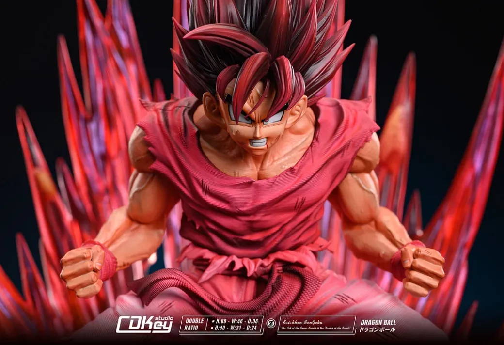 1/6 & 1/4 Scale Kaio-ken Son Goku - Dragon Ball Resin Statue - CDKey Studios