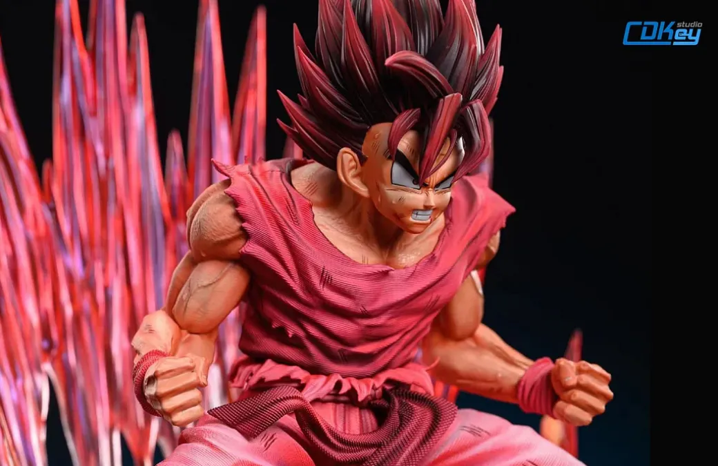 1/6 & 1/4 Scale Kaio-ken Son Goku - Dragon Ball Resin Statue - CDKey Studios