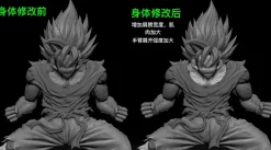 1/6 & 1/4 Scale Kaio-ken Son Goku - Dragon Ball Resin Statue - CDKey Studios