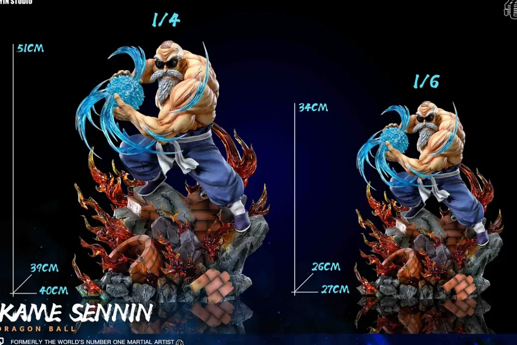 1/6 & 1/4 Scale Kame Hame Ha Master Roshi with LED - Dragon Ball Resin Statue - Deyin-Studios