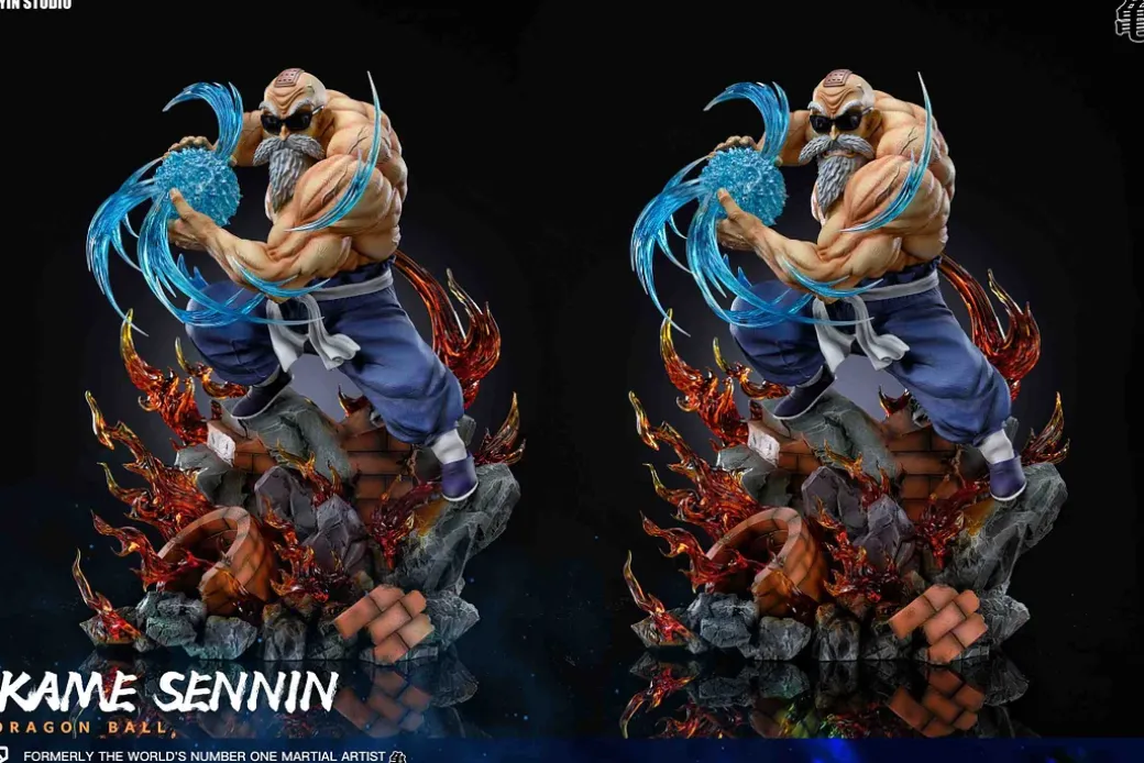 1/6 & 1/4 Scale Kame Hame Ha Master Roshi with LED - Dragon Ball Resin Statue - Deyin-Studios