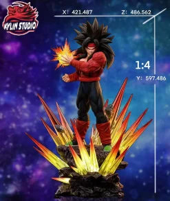 1/6 & 1/4 Scale Super Saiyan 4 Bardock with LED - Dragon Ball Resin Statue - Kylin Studio