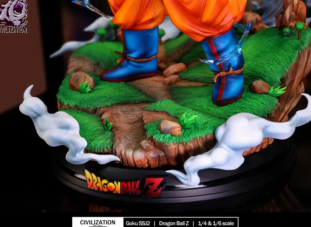 1/6 & 1/4 Scale Super Saiyan 2 Son Goku - Dragon Ball Resin Statue - Civilization Studio