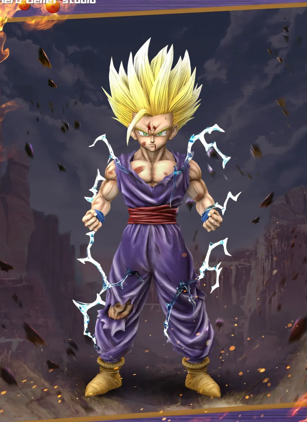 1/6 & 1/4 Scale Super Saiyan 2 Son Gohan - Dragon Ball Resin Statue - Hero Belief Studios