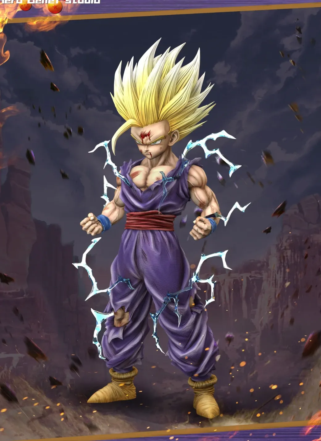 1/6 & 1/4 Scale Super Saiyan 2 Son Gohan - Dragon Ball Resin Statue - Hero Belief Studios