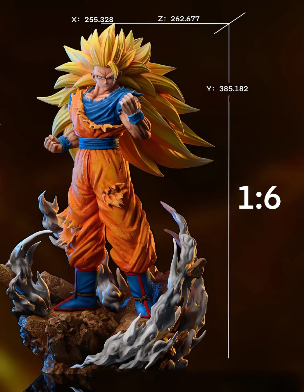1/6 & 1/4 Scale Super Saiyan 3 Son Goku & Vegeta - Dragon Ball Resin Statue - Kylin Studio