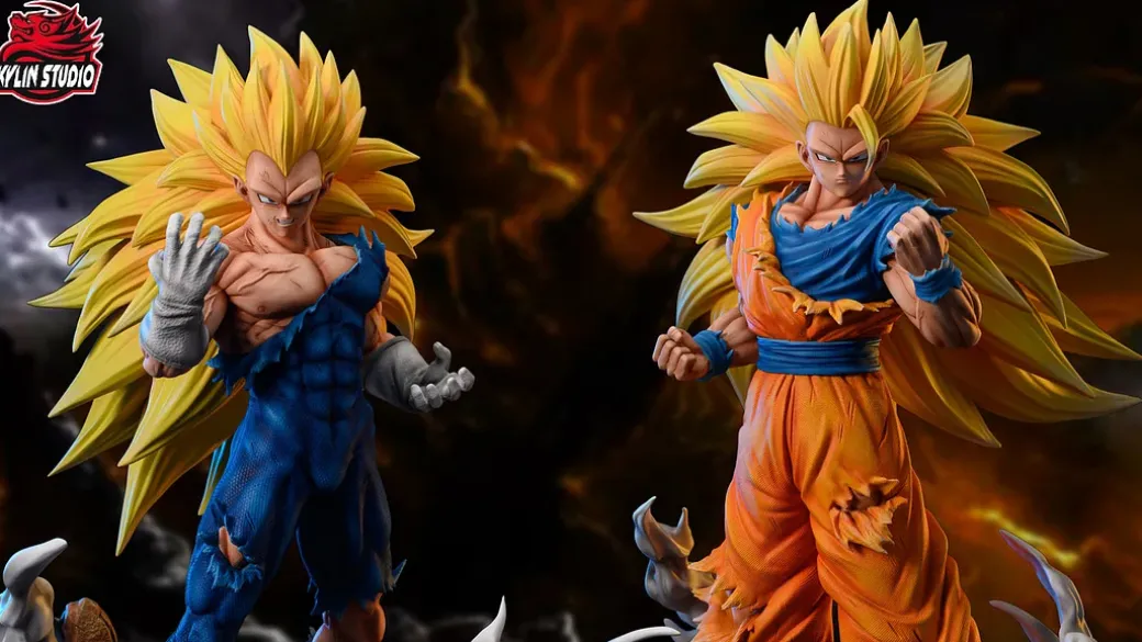 1/6 & 1/4 Scale Super Saiyan 3 Son Goku & Vegeta - Dragon Ball Resin Statue - Kylin Studio