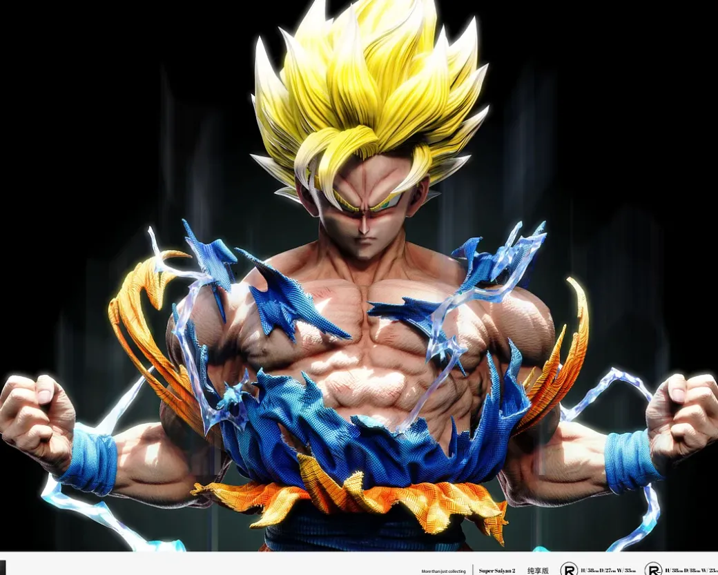 1/6 & 1/4 Scale Super Saiyan 2 Son Goku - Dragon Ball Resin Statue - LAST SLEEP Studios