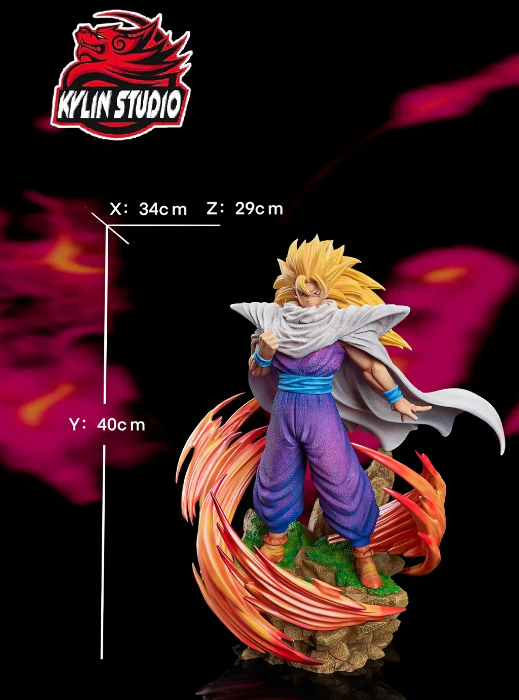 1/6 & 1/4 Scale Super Saiyan 3 Son Gohan - Dragon Ball Resin Statue - Kylin Studio
