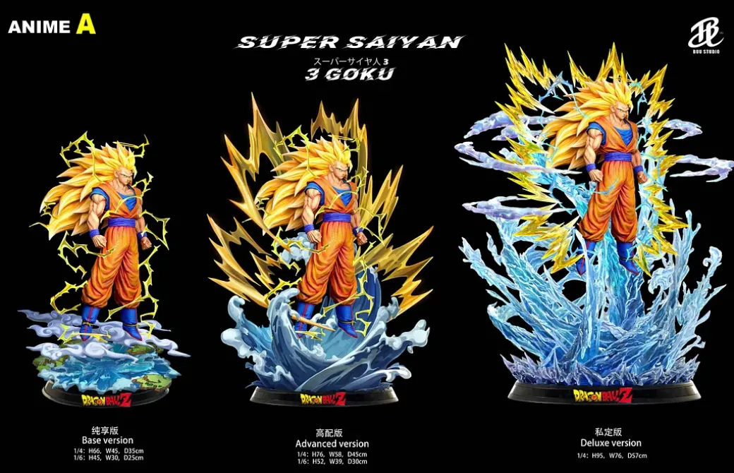 1/6 & 1/4 Scale Super Saiyan 3 Son Goku with LED - Dragon Ball Resin Statue - BUU Studios