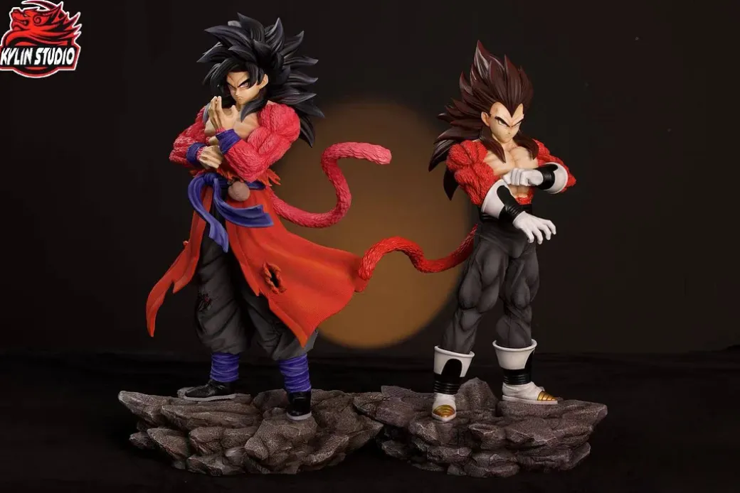 1/6 & 1/4 Scale The Time Patrol Super Saiyan 4 Vegeta & Son Goku - Dragon Ball Resin Statue - Kylin Studio