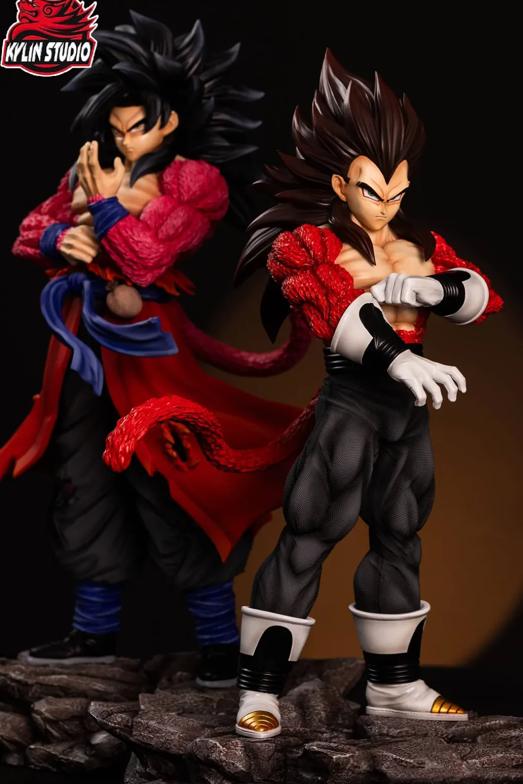 1/6 & 1/4 Scale The Time Patrol Super Saiyan 4 Vegeta & Son Goku - Dragon Ball Resin Statue - Kylin Studio