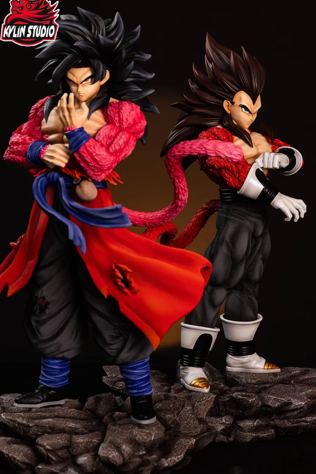 1/6 & 1/4 Scale The Time Patrol Super Saiyan 4 Vegeta & Son Goku - Dragon Ball Resin Statue - Kylin Studio