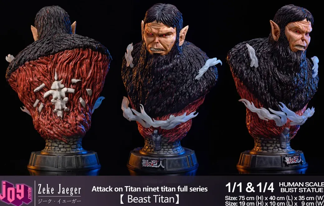 1/1 & 1/4 Scale Three Titans Bust Statue - Attack on Titan Resin Statue - Joy Station Collection