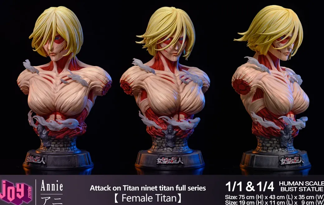 1/1 & 1/4 Scale Three Titans Bust Statue - Attack on Titan Resin Statue - Joy Station Collection
