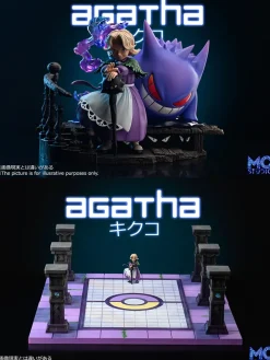 1/20 & 1/8 Scale World Zukan Ghost Type Agatha & Gengar - Pokemon Resin Statue - MG Studios