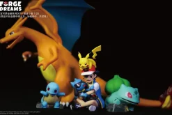 1/20 & 1/8 Scale World Zukan Journey Ash Ketchum & Pikachu & Riolu - Pokemon Resin Statue - Forge Dreams Studio