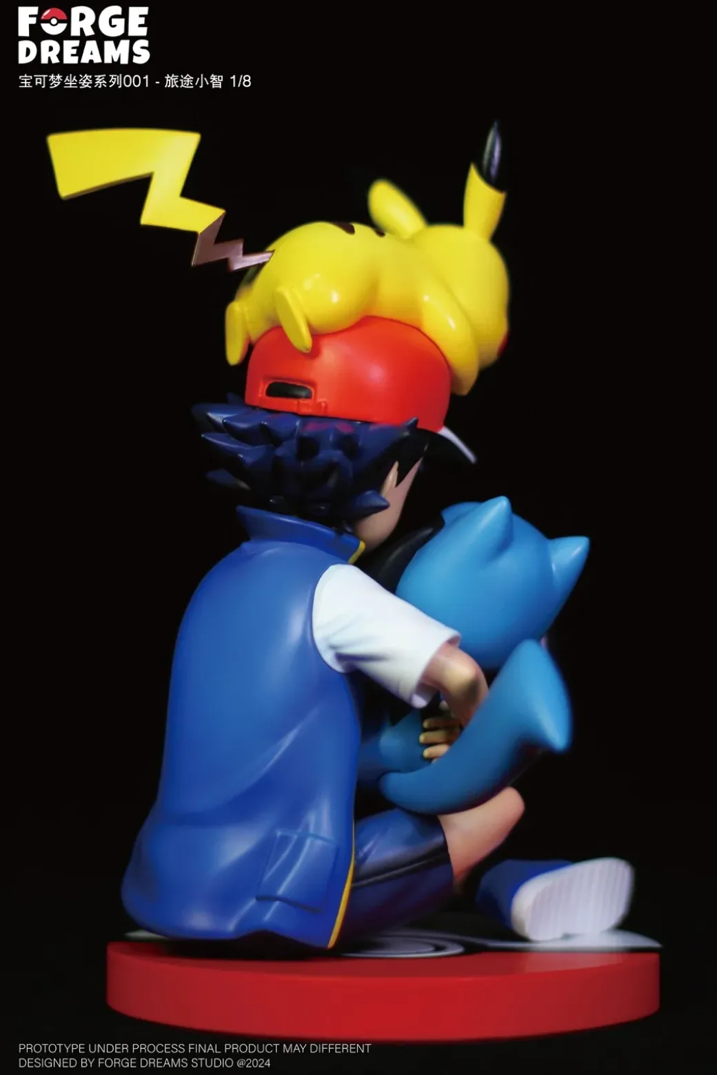 1/20 & 1/8 Scale World Zukan Journey Ash Ketchum & Pikachu & Riolu - Pokemon Resin Statue - Forge Dreams Studio