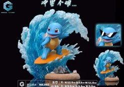 1/20 & 1/7 Scale World Zukan Surfing Squirtle - Pokemon Statue - Grand Studio