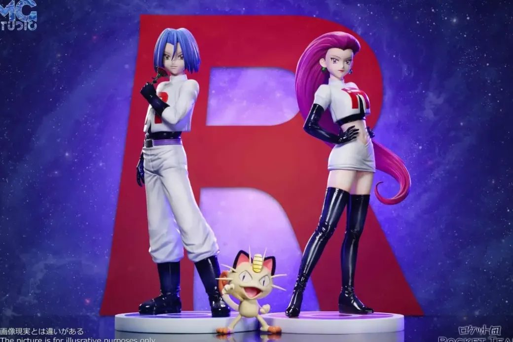 1/20 & 1/8 Scale World Zukan Team Rocket & Pokemons - Pokemon Resin Statue - MG Studios