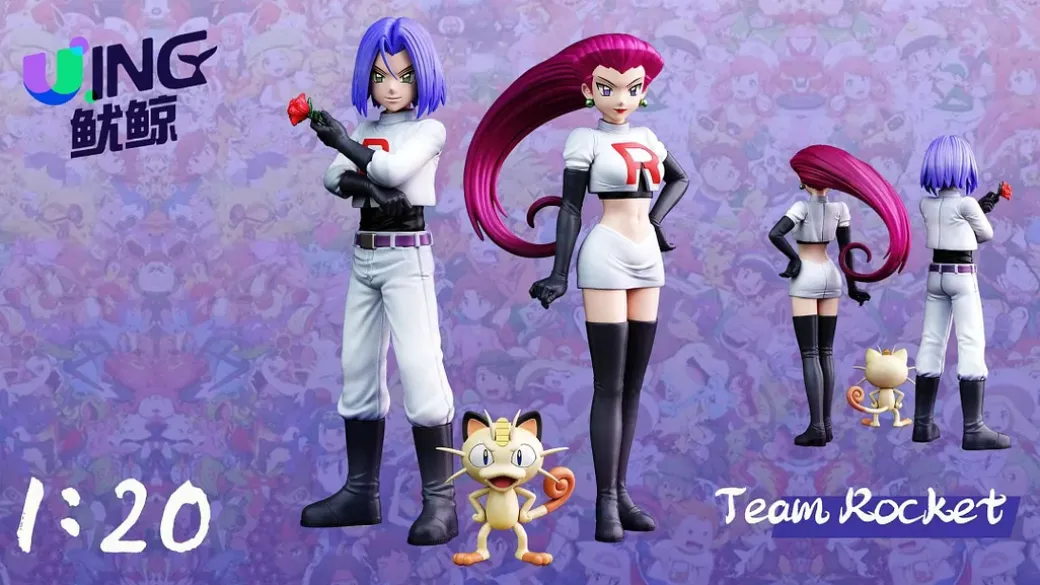 1/20 & 1/8 Scale World Zukan TV Series 006 Team Rocket & 007 Irida - Pokemon Statue - UING Studios