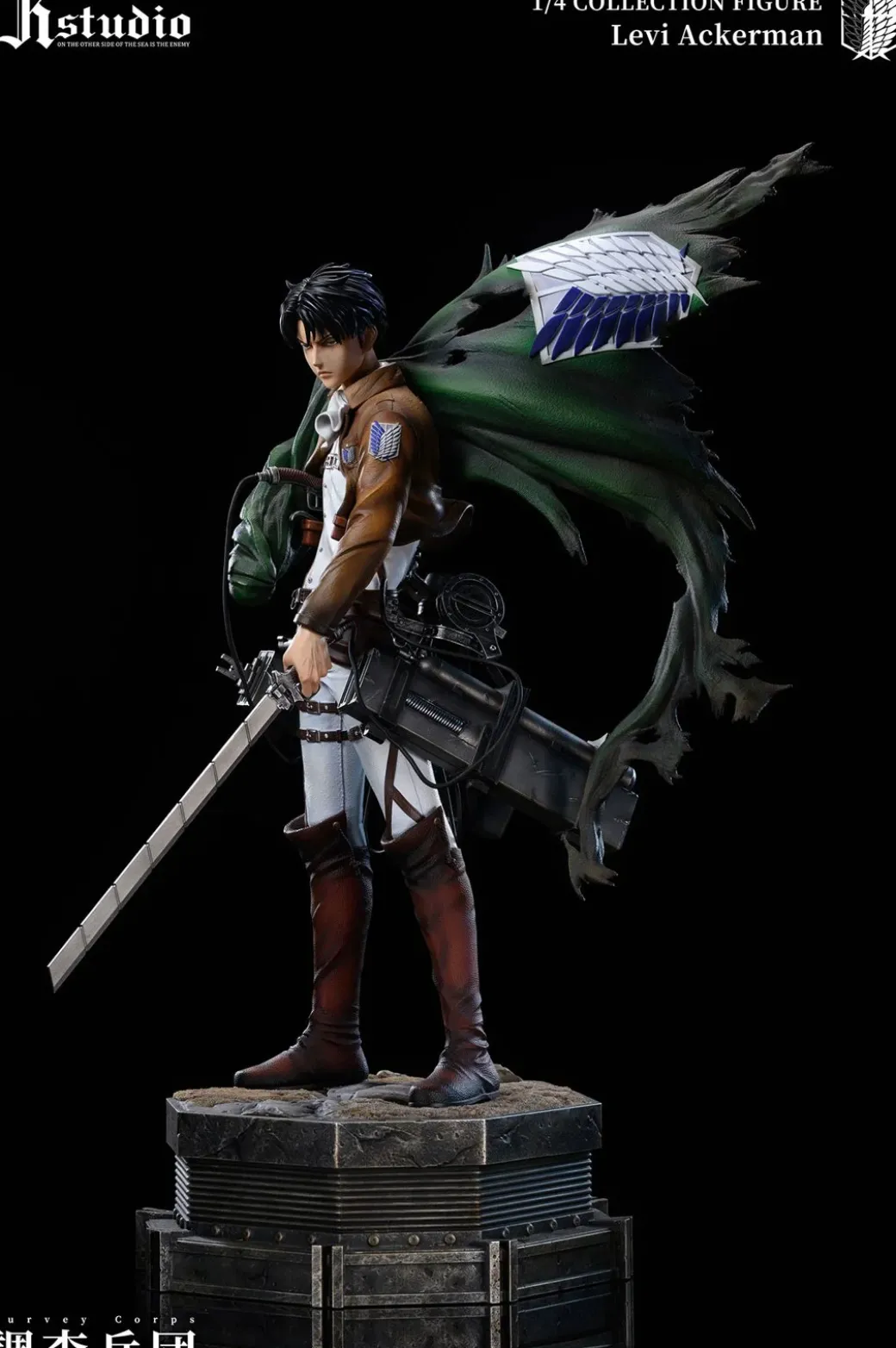 1/4 Scale A Project Series 003 Erwin Smith & 004 Levi Ackerman - Attack On Titan Resin Statue - JR Studio