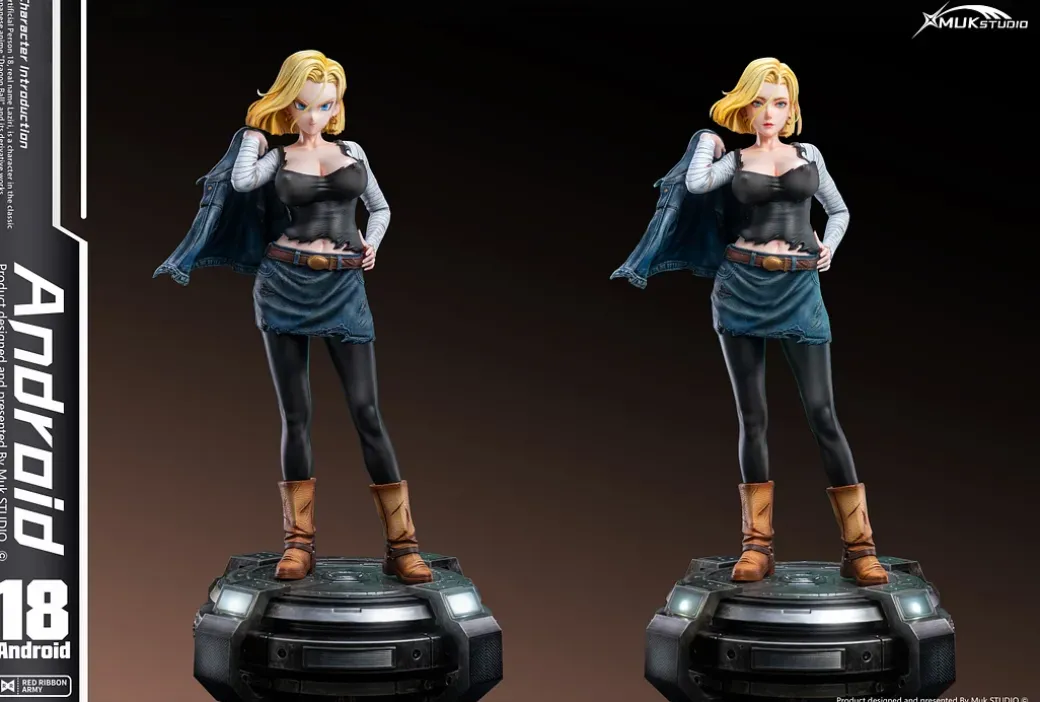 1/4 Scale Android 18 with LED - Dragon Ball Resin Statue - MUK Studio