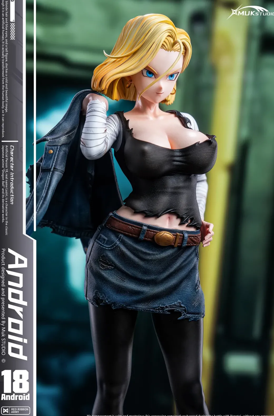 1/4 Scale Android 18 with LED - Dragon Ball Resin Statue - MUK Studio