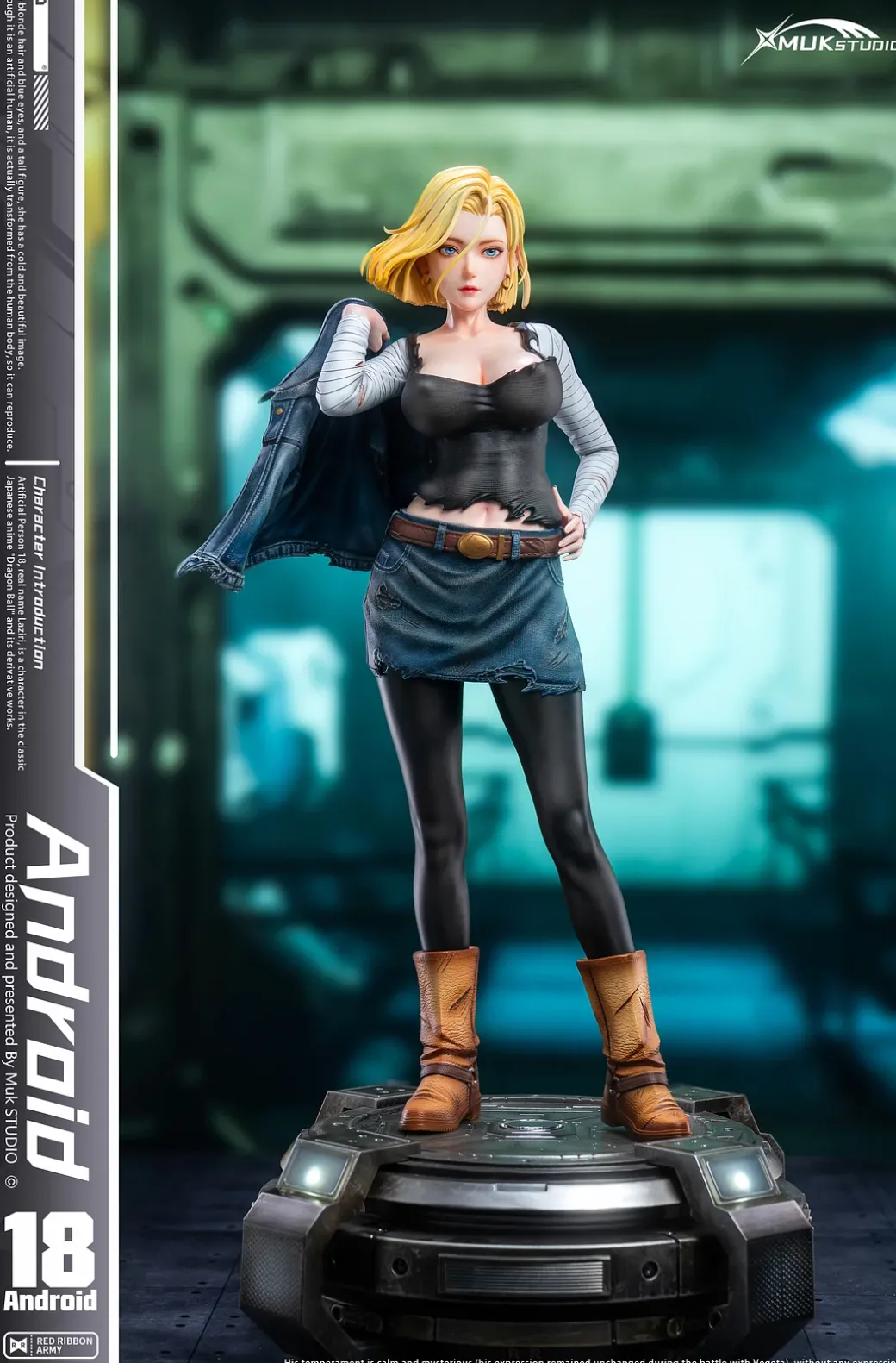 1/4 Scale Android 18 with LED - Dragon Ball Resin Statue - MUK Studio