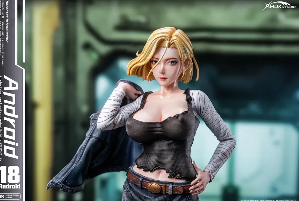 1/4 Scale Android 18 with LED - Dragon Ball Resin Statue - MUK Studio