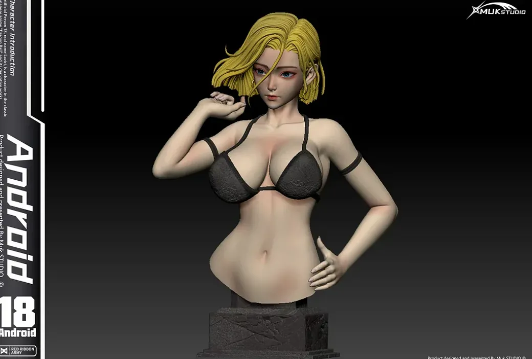 1/4 Scale Android 18 with LED - Dragon Ball Resin Statue - MUK Studio