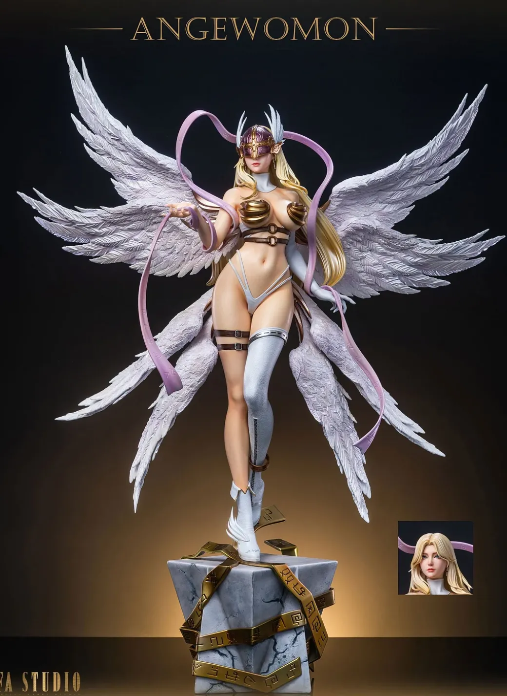 1/4 Scale Angewomon & Lady Devimon - Digimon Resin Statue - Fallen Angel Studio