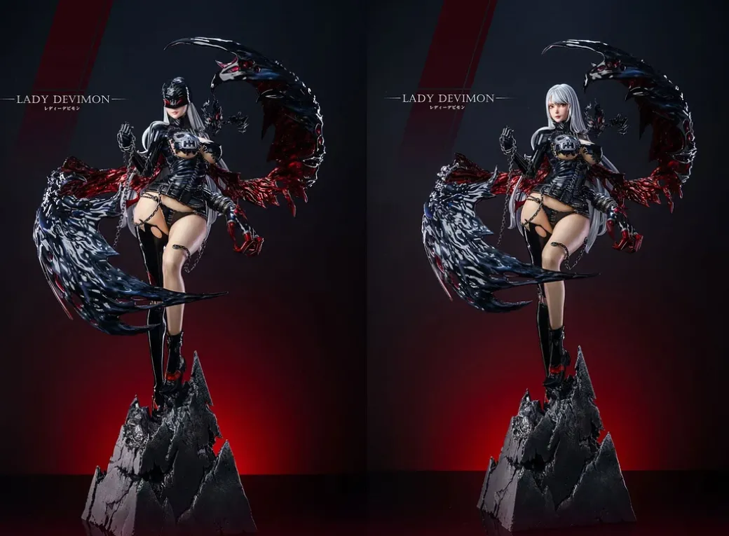 1/4 Scale Angewomon & Lady Devimon - Digimon Resin Statue - Fallen Angel Studio