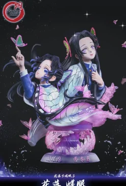 1/6 Scale Blossoms fall Butterflies sleep Shinobu & Kanae Kocho Bust Statue - Demon Slayer: Kimetsu no Yaiba Resin Statue - Fantasy Studios