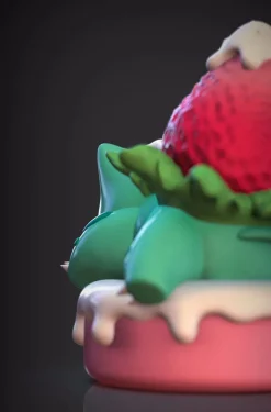 1/8 Scale Bulbasaur with Strawberry - Pokemon Resin Statue - CiYuanKuangXiang Studio