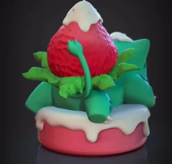1/8 Scale Bulbasaur with Strawberry - Pokemon Resin Statue - CiYuanKuangXiang Studio