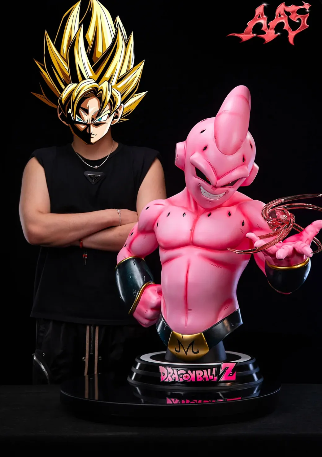 1/1 Scale Buu Bust Statue with LED - Dragon Ball Resin Statue - ArmyAnt Studio