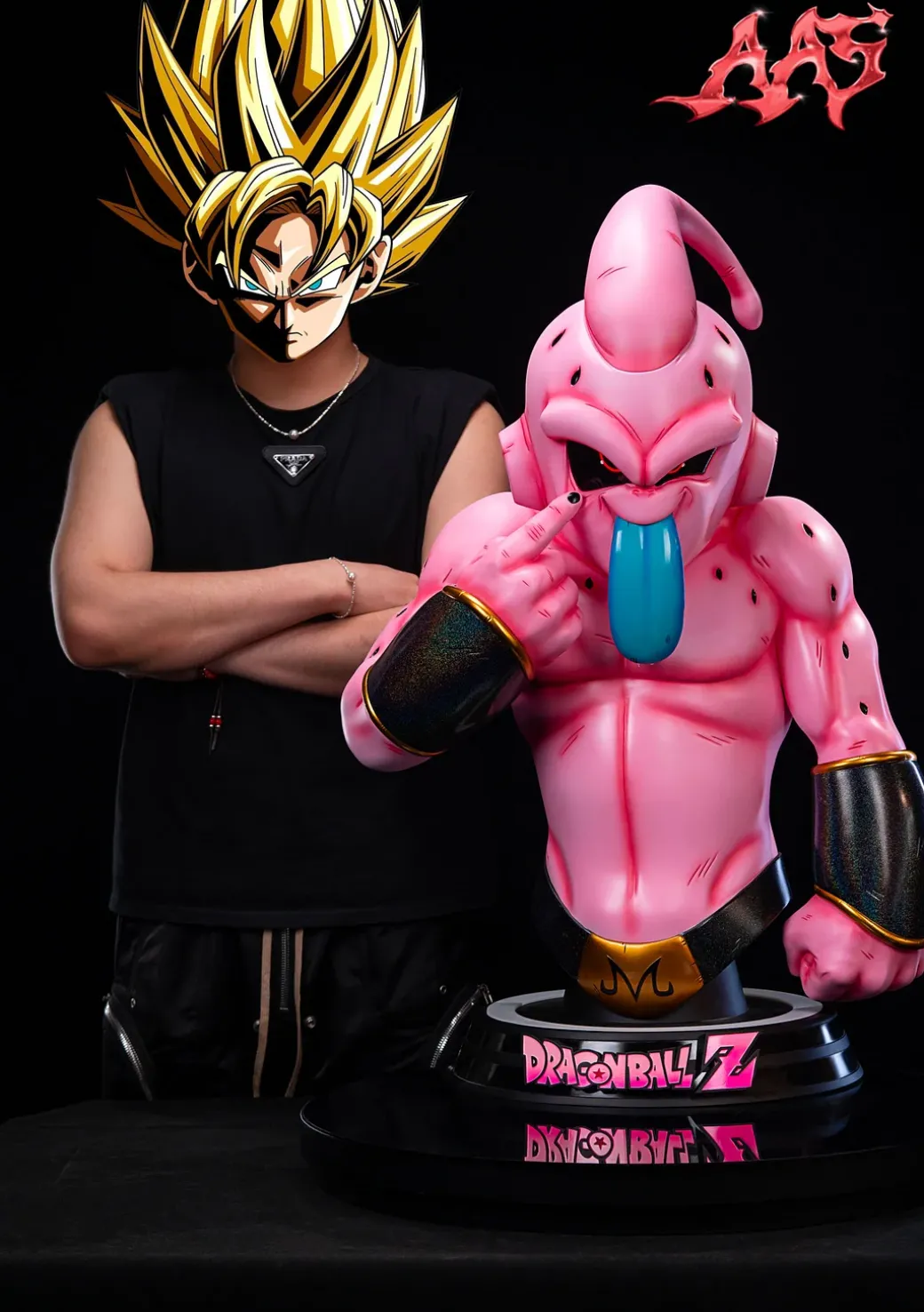 1/1 Scale Buu Bust Statue with LED - Dragon Ball Resin Statue - ArmyAnt Studio