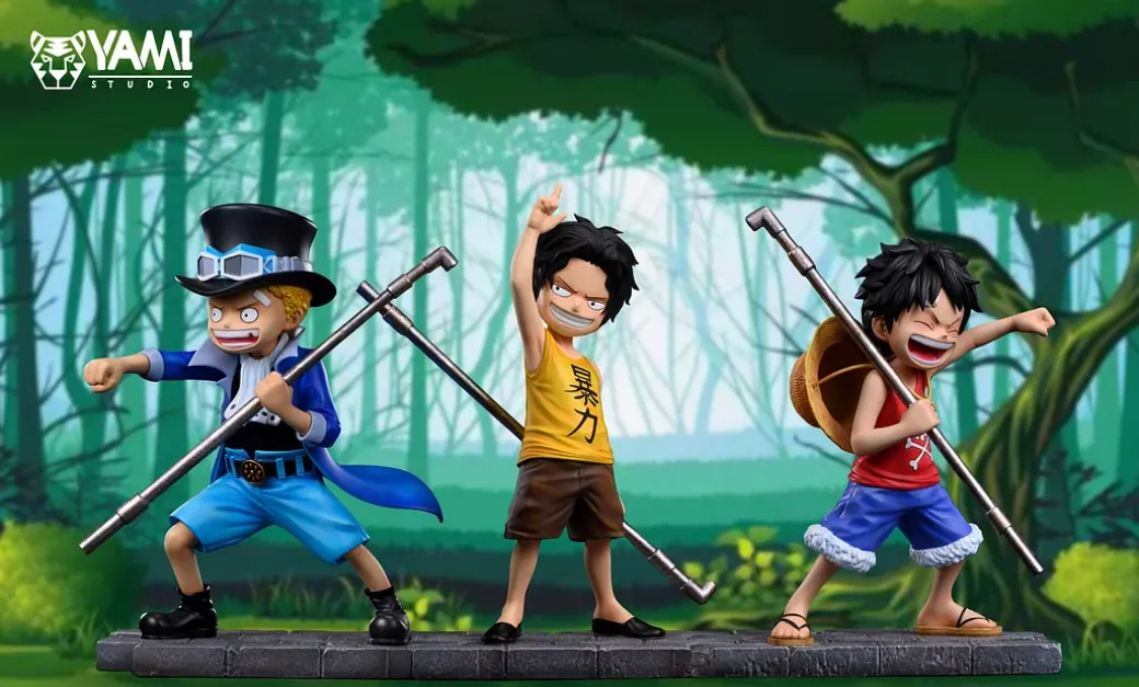 1/6 Scale Childhood Three Brothers Series Monkey D. Luffy & Portgas D. Ace & Sabo - ONE PIECE Resin Statue - YAMI Studio