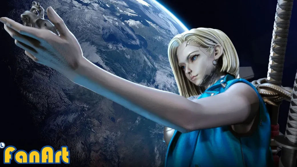 1/3 Scale Cyberpunk Ver Android 18 with LED - Dragon Ball Resin Statue - FanArt Studio