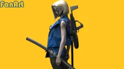 1/3 Scale Cyberpunk Ver Android 18 with LED - Dragon Ball Resin Statue - FanArt Studio