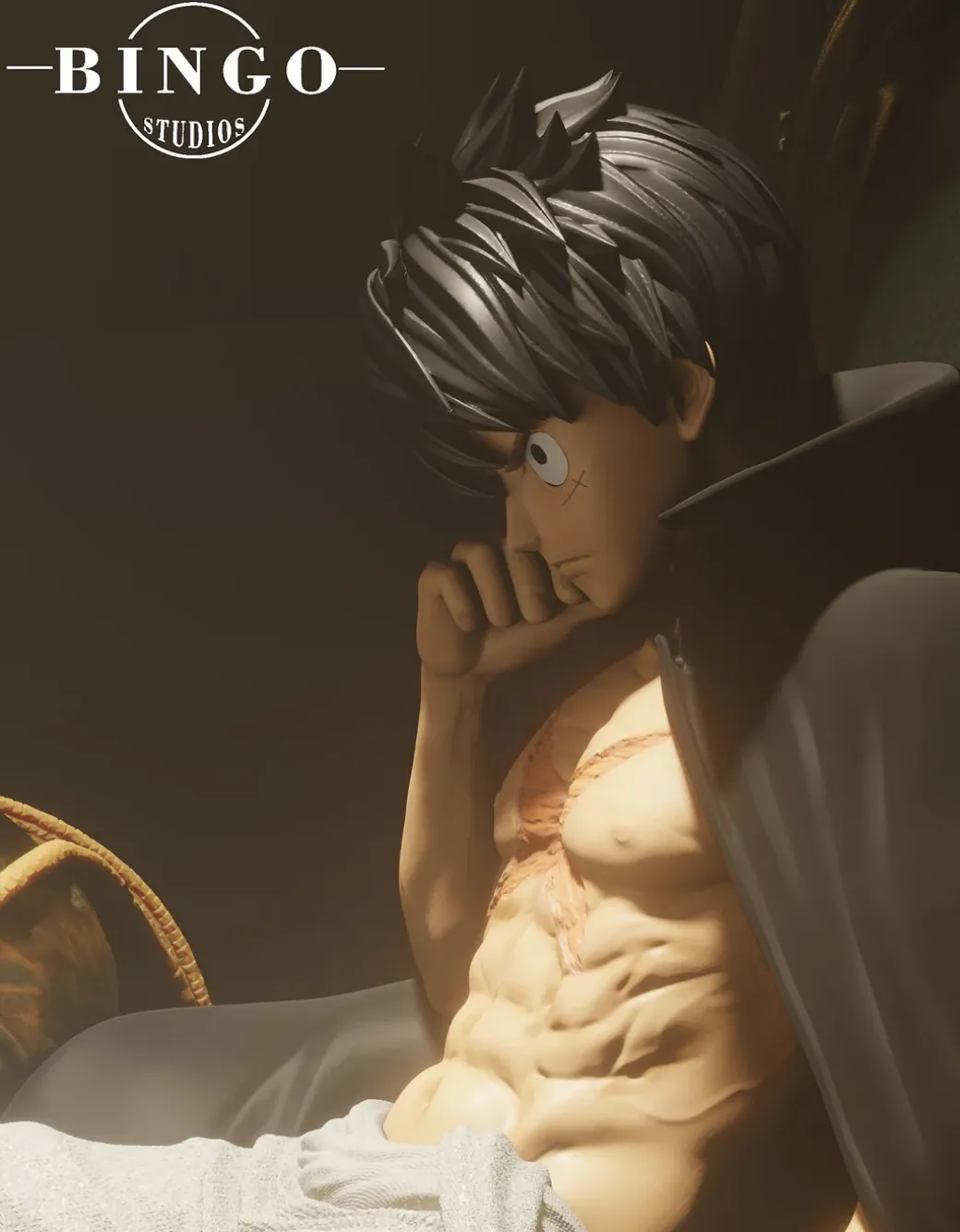 1/6 Scale Double Crowned Throne Luffy & Boa Hancock - ONE PIECE Resin Statue - BINGO Studios
