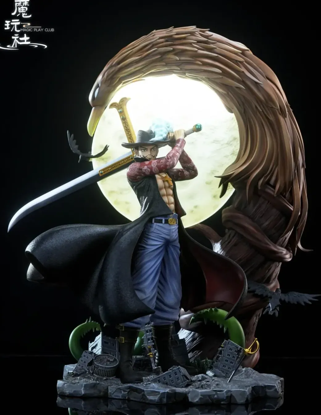 1/6 Scale Dracule Mihawk with LED - ONE PIECE Resin Statue - Magic Play Club Studios