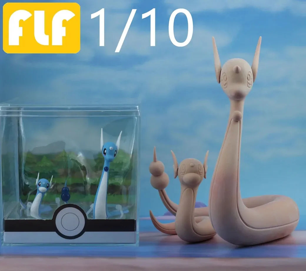 1/10 Scale Dratini & Dragonair - Pokemon Statue - FLF Studio