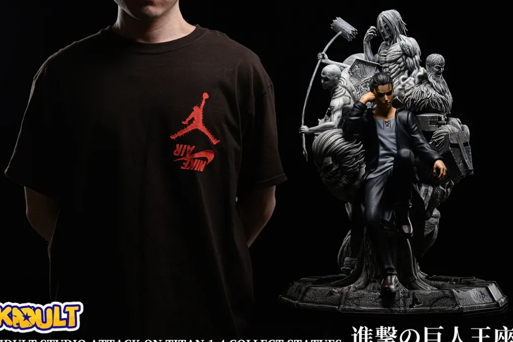 1/4 Scale Eren Yeager Sit on Throne - Attack on Titan Resin Statue - KIDULT Studios
