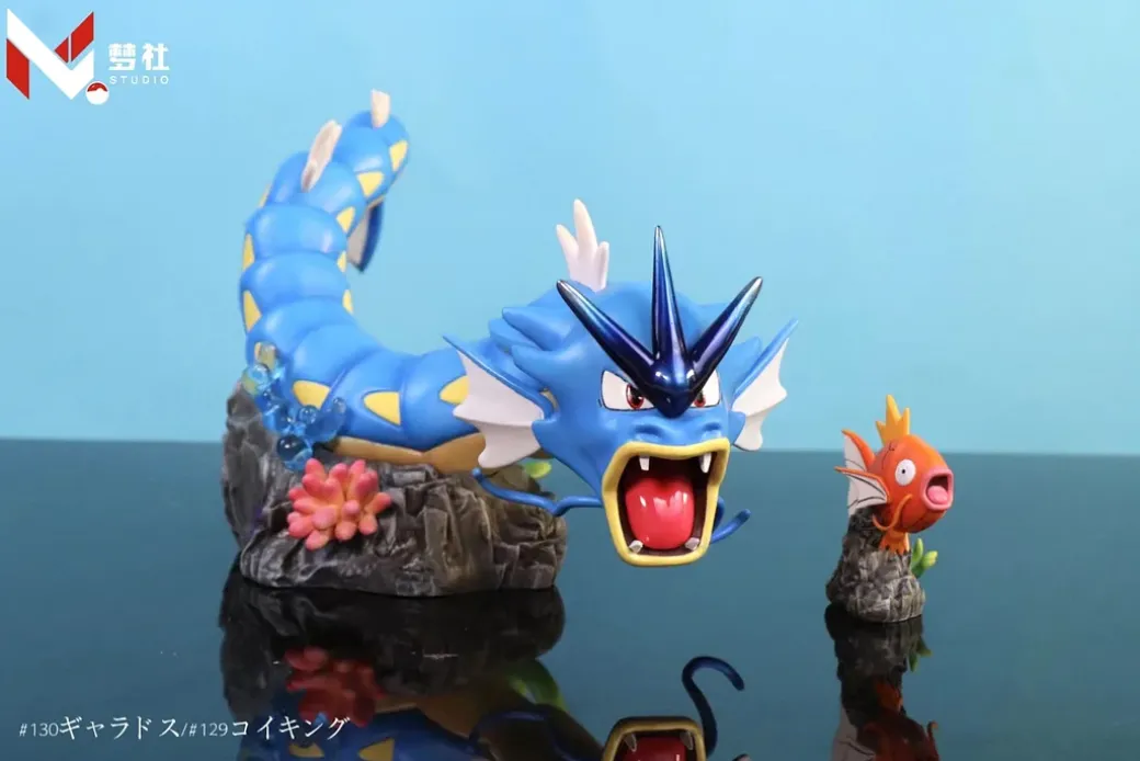 1/20 Scale Evolution Set of Gyarados - Pokemon Statue - MengShe Studio